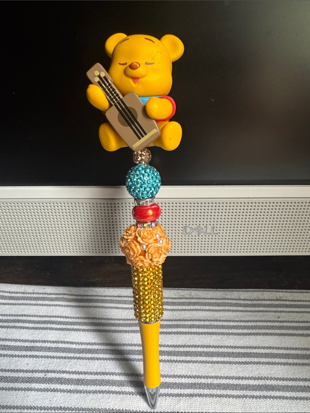 Yellow Bear Guitar Kids Decorative Pen - Cute School Accessory